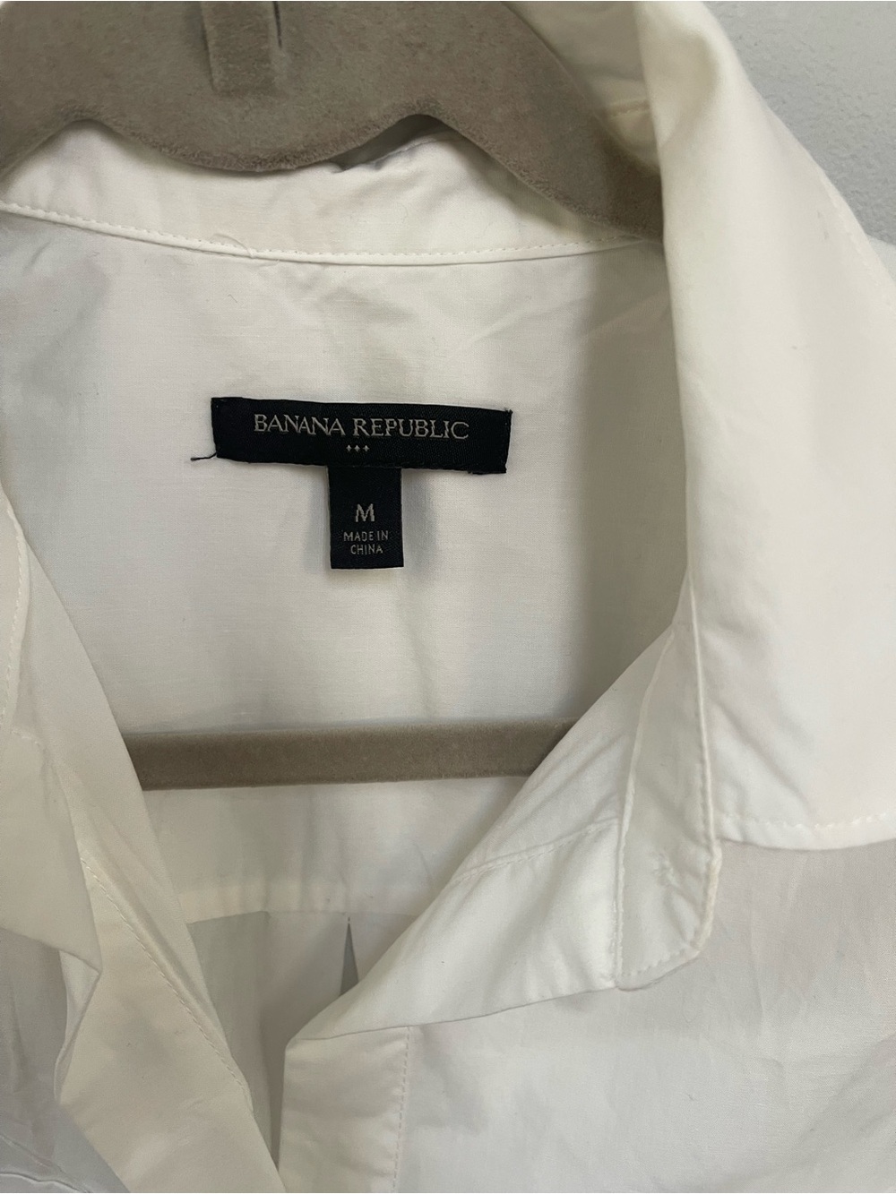Banana Republic White Collared Button-Front Dress - Picture 2 of 3